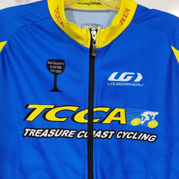 Louis Garneau Men's Diamond Cycling Full Zip Jersey TCCA Bike Shirt Size Large - Picture 7 of 13